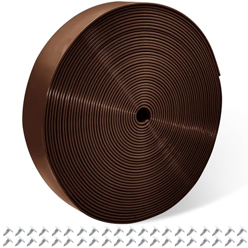 Vinyl Straps for Patio Chair Repair Kit 2'' Wide 50 Ft Long Replacement Straps + 50 Free Rivets for Outdoor Lawn Furniture Chaise Lounge Repair (Brown) - color: Brown, size: 50 Ft strap + 50 rivets