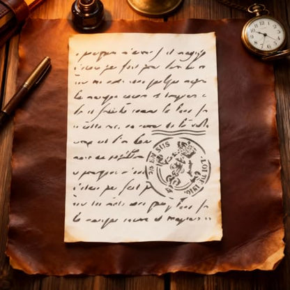 TIAMECH A4 Reusable Vintage Script Stamp Stencil for Painting - style: Script Stamp
