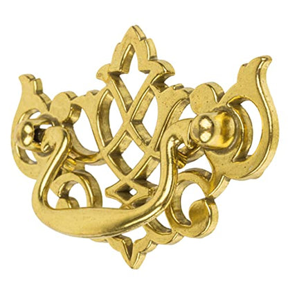 Queen Anne Chippendale Satin Brass Drawer Bail Pull | Centers: 2-1/2" | Handle for Antique Cabinet Door, Dresser Drawer, Desk | Furniture Reproduction Hardware | BP11-DB (1)