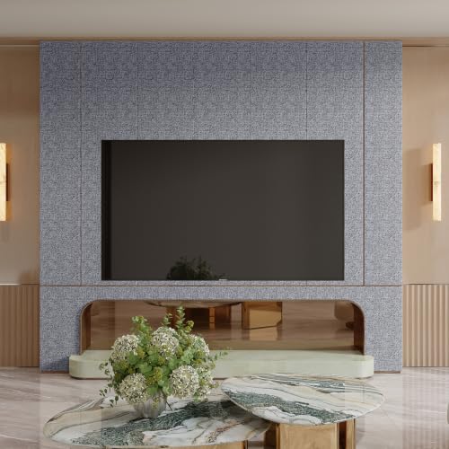 Yutianli 3D Wall Panel Peel and Stick Soundproof Foam Linen Wall Cloth Grey 16.7"x118" Self-Adhesive Decorative Wallpaper Anti-Collision Wall Padding - color: Gray