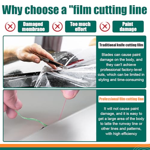 10M Cutting Tape Films, Car Stickers Design Tape, Vinyl Wrap Cutting Tape Vinyl Film, Car Accessories Auto Film Cut Tools Universal for Car Motorcycle Boat Graphic Decal (10M) - size: 10M