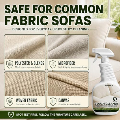Couch & Sofa Cleaner Spray, Upholstery Stain Remover for Fabric Furniture