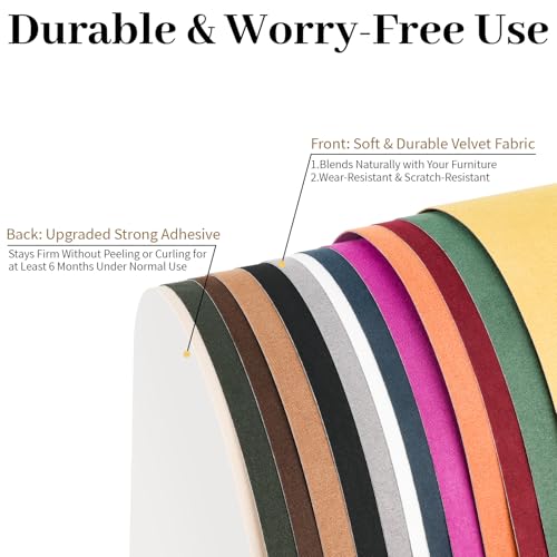 Velvet Couch Repair Patch Self Adhesive, Large Fabric Patch for Sofa & Furniture, No Sewing Repair Tape for Upholstery, Car Seat & Handbag (4.3" x 30", 2 Pack, White) - color: White