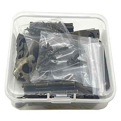 2 Set Retro Decorative Cabinet Jewelry Box Antique Latch Buckle, Hollow