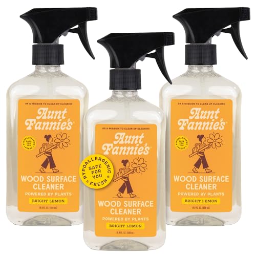 Aunt Fannie's All Purpose Wood Spray Cleaner, Lemon, 16.9 oz, Pack of 3 - size: 16.9 Fl Oz (Pack of 3)