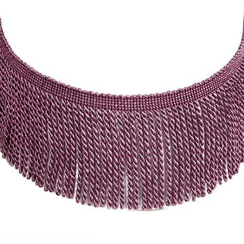 5 Yard Curtain Bullion Fringe Trim-Rayon Tassel Embellishments - color: mix purple