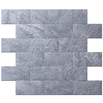 Art3d Peel and Stick Backsplash, Stick on Wall Tile, 10-Pack, Blue Grey - color: Blue Gray 10pcs