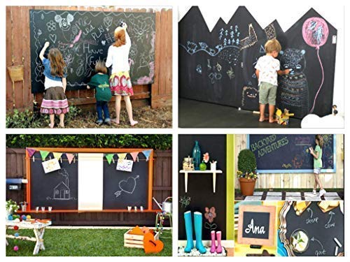 Chalkboard Blackboard Paint - Matte Finish [Black] - (8.5oz Cover 32 sf) - color: Black, style: 8.5oz Metal Can
