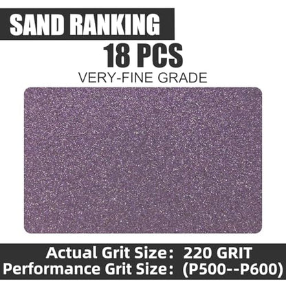 18pcs Sanding Sponge 220 grit Soft Sanding Block Washable and Reusable, Double-Sided Sponge Sanding Blocks Wet Dry Sandpaper Pad for Wood Metal FurniturePaint - style: 220 Grit 18pcs