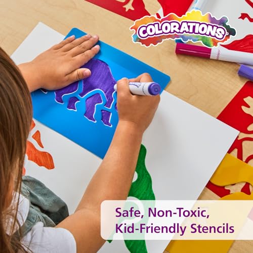 Washable Plastic Dinosaur Stencils - Set of 6 - style: Dinosaurs 6PK