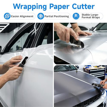 TECKWRAP Vinyl Backing Cutter Knife for Car Wrap, Wallpaper with 10 Blades