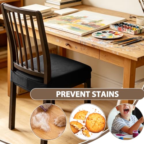 FUANGUI Dining Chair Covers Set of 2, Kitchen Chair Seat Covers - color: 02