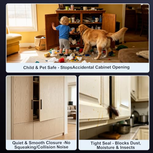 Thin Cabinet Door Magnetic Catch 4 Pack Adhesive Door Magnet Latch