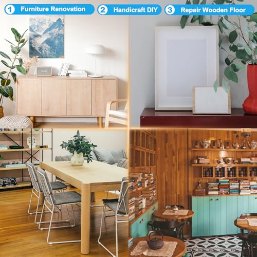 Wood Grain Repair Tape 3" x15ft, Self Adhesive Realistic Textured Repair Tape Patch for Floor Door Table Cabinets Desk,Light Chestnut Maple