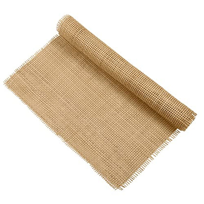 Cane Rattan Webbing Roll, 3.28ft x 13.8inch Woven Open Rattan Mesh Natural Rattan Webbing for Caning Projects Square Hollow Wide Rattan for DIY Crafts Cabinet Chair Furniture - size: 3.28ft x 15.7inch