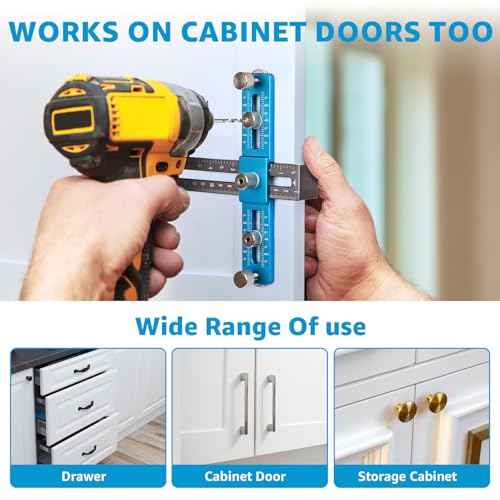 Cabinet Hardware Jig,Cabinet Hardware Template for Knobs,Handle and Pull,Cabinet Handles Template Tool for Drawer Cabinet Installation - style: Drilling Jig