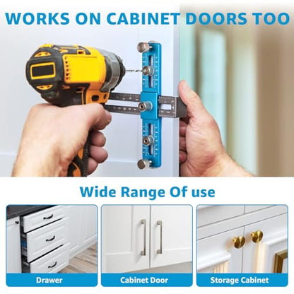 Cabinet Hardware Jig,Cabinet Hardware Template for Knobs,Handle and Pull,Cabinet Handles Template Tool for Drawer Cabinet Installation - style: Drilling Jig