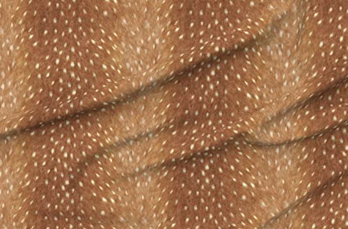 Spoonflower Fabric Faux Deer Hide Fawn Spots on Upholstery Velvet - size: Yard