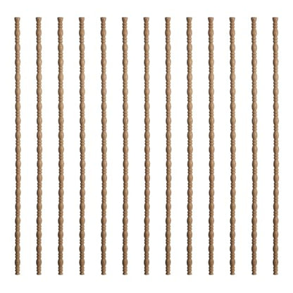 Nsrisml 13 Pcs 15.75 Inch Unfinished 3D Wood Trim Molding, DIY Decorative Trim for Wall, Cabinet, Door, Mirror Frame, Furniture & Window（0.35“）