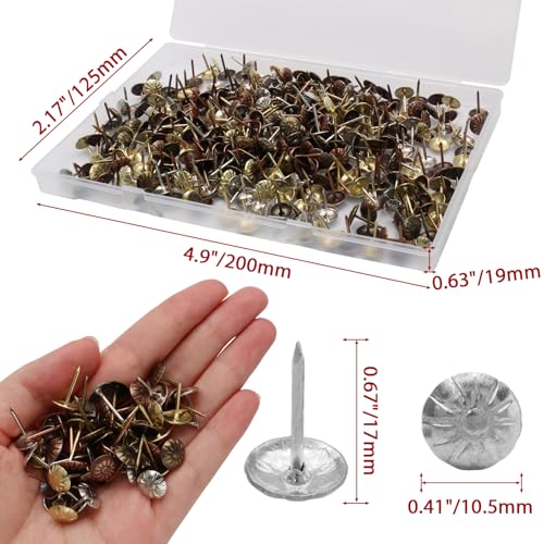 Upholstery Tacks Assortment Kit, 400PCS - color: Kit