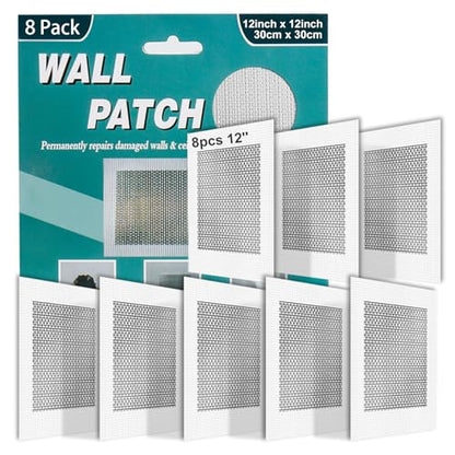 8Pcs 12 Inch Drywall Patch, Wall Repair Patches Wall Hole Repair Patch - size: 12 Inch_8Pcs