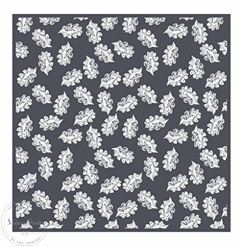 A Maker's Studio Oak Leaf Pattern Mesh Stencils | Reusable Adhesive Stencils for DIY Home Decor | 12x12 - style: Oak Leaf Pattern