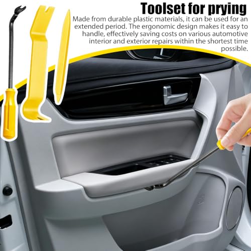 Auto Trim Removal Tool, Auto Clip Fastener Remover Pry Tool, 13PCS - color: Yellow