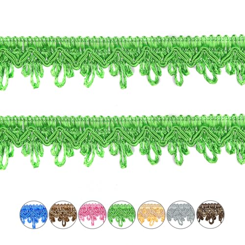 10 Yard Braid Trim 0.98" Wide Basic Fabric Gimp-Green - color: green
