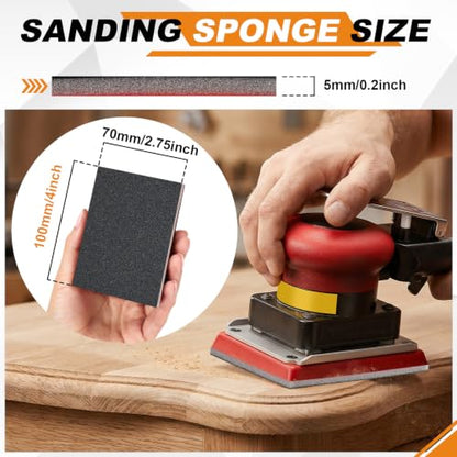 27 PCS 3x4 Inch Sanding Sponge, 120-3000 Grit Sandpaper Blocks Assortment - color: Mix Grit