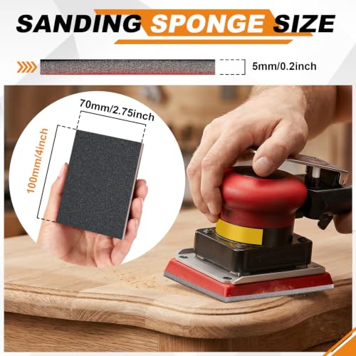 27 PCS 3x4 Inch Sanding Sponge, 600 Grit Sandpaper Pads Sanding Blocks Set - color: 600 Grit