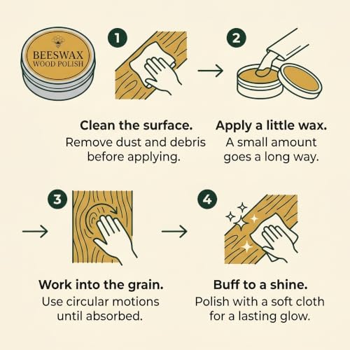 Rhoose Point Remedies Beeswax Polish for Stone & Concrete 3.5 Fl Oz – Cleans, Seals & Protects Natural & Man-Made Surfaces inc. Marble, Quartz, Granite, Slate, Ceramic