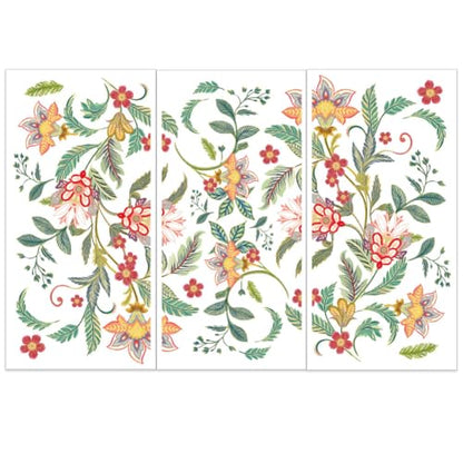 OLYCRAFT 3pcs/Set Boho Rub on Transfers for Furniture and Crafts 6x12 inch Paisley Furniture Decals Flower Theme Transfer Stickers Rub on Decals for Wood Furniture Home Decor - style: Paisley