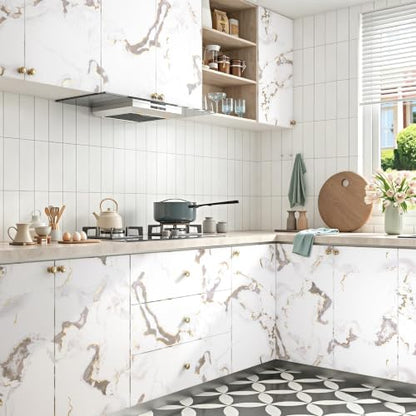 LACHEERY Thick White Marble Contact Paper for Countertops Matte 15.8"x79" - size: 15.8" x 79"