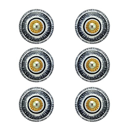 Cabinet Knobs - Boho Handmade Ceramic Dresser Pulls Kitchen Cupboard Wardrobe Handle Countryside Farmhouse Decor Furniture Hardware - Black Round - Pack of 4 - color: Black Round