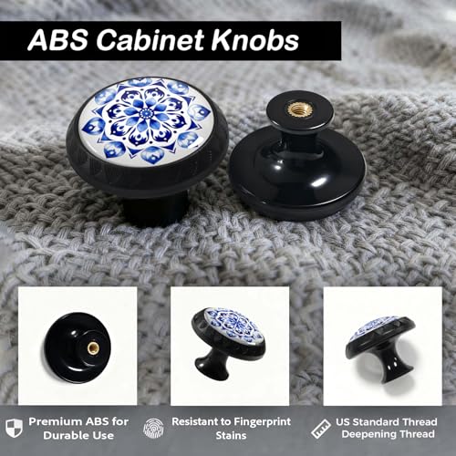 12 Pack Mandala Flower Cabinet Knobs for Kitchen Bathroom - size: 12PCS - 1.37"L x 1.1"W