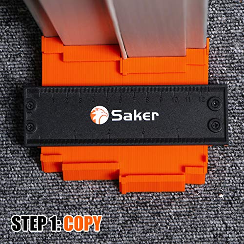 Saker Contour Gauge Profile Tool with Lock 5 Inch Orange - style: 5 INCH