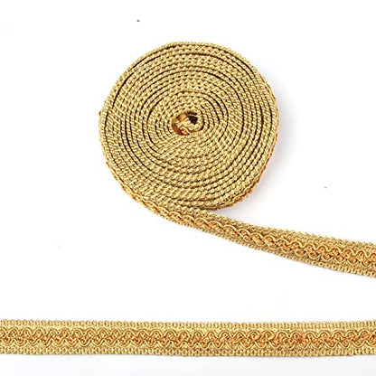 BEL AVENIR Braid Trim 0.78 inch 6.8 Yards Gold Gimp Fabric Trim - color: Gold