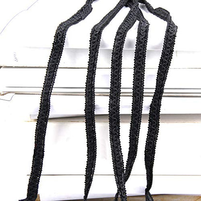 13 Yard Handmade Basic Trim,0.59" Diameter Gimp Braid-Black - color: black, size: 13