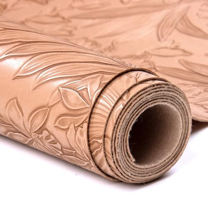 HGUAN Embossed Faux Leather Sheets 12"X52"(30cm X 133cm),Faux Leather Very Suitable for Making DIY Bow,Leather Earrings Sewing Crafts Projects (Camel Color) - color: Camel Color