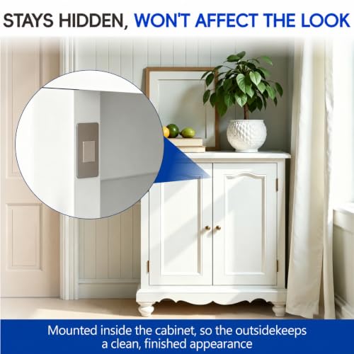 10 Pack Adhesive Cabinet Magnets for Closure, No Drill Peel & Stick
