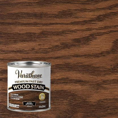 Varathane Premium Fast Dry Dark Walnut Wood Stain - color: Dark Walnut, size: 0.25 Quart (Pack of 1)