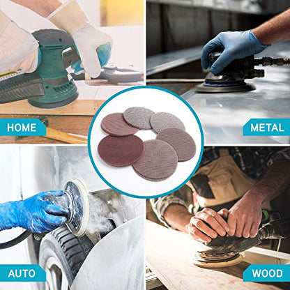 LotFancy 5 Inch Mesh Abrasive Sanding Discs, 30PCS 80 100 120 180 240 320 Grit Dust Free Sandpaper Assortment for Car, Woodworking - Hook and Loop Random Orbital Sander Round Sand Paper - style: Pack of 30