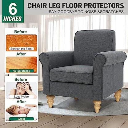 FoDau770 Rubber Wood Furniture Legs 6 Inch, Couch Feet Replacement, 4pcs - color: Original, size: 6 Inch