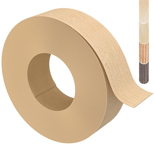 Maple Edge Banding, 1 1/2 inch x 250ft roll of Veneer Wood Edge Banding Preglued Flexible, Tape Banding for Cabinet Plywood - color: Maple, size: 1 1/2"x 250ft
