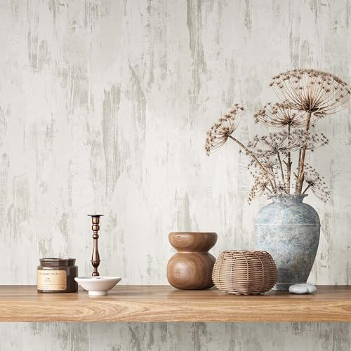 VEELIKE 15.7''x118'' Beige Concrete Wallpaper Peel and Stick Concrete Contact Paper for Countertops Waterproof Self Adhesive Silver Industrial Textured Wallpaper Removable for Bedroom Kitchen Cabinets - size: 15.7" x 118"