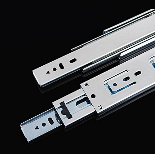 BT-6985 2 Pcs 3-fold Full Extension Ball Bearing Drawer Slides 4.5cm Width (10 inches) - size: 10 inches