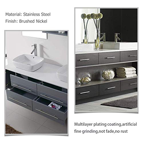 Goldenwarm 10 Pack Brushed Nickel Cabinet Knobs T Bar Knobs, 2Inch - color: ‎Brushed Stainless Steel