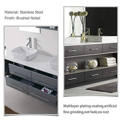 Goldenwarm 10 Pack Brushed Nickel Cabinet Knobs T Bar Knobs, 2Inch - color: ‎Brushed Stainless Steel