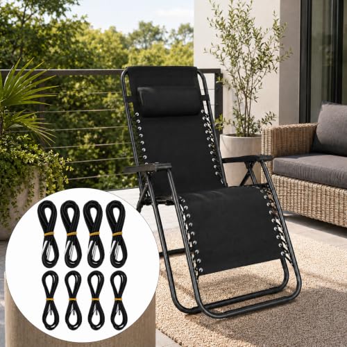 JIEYAO 8Pcs Universal Replacement Elastic Cords for Zero Gravity Chair