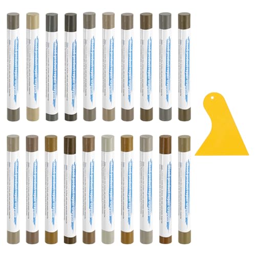 uxcell 20Pcs Wood Filler Sticks 20 Colors Gray & Tech Mix Series - color: Gray Tech Mix Series